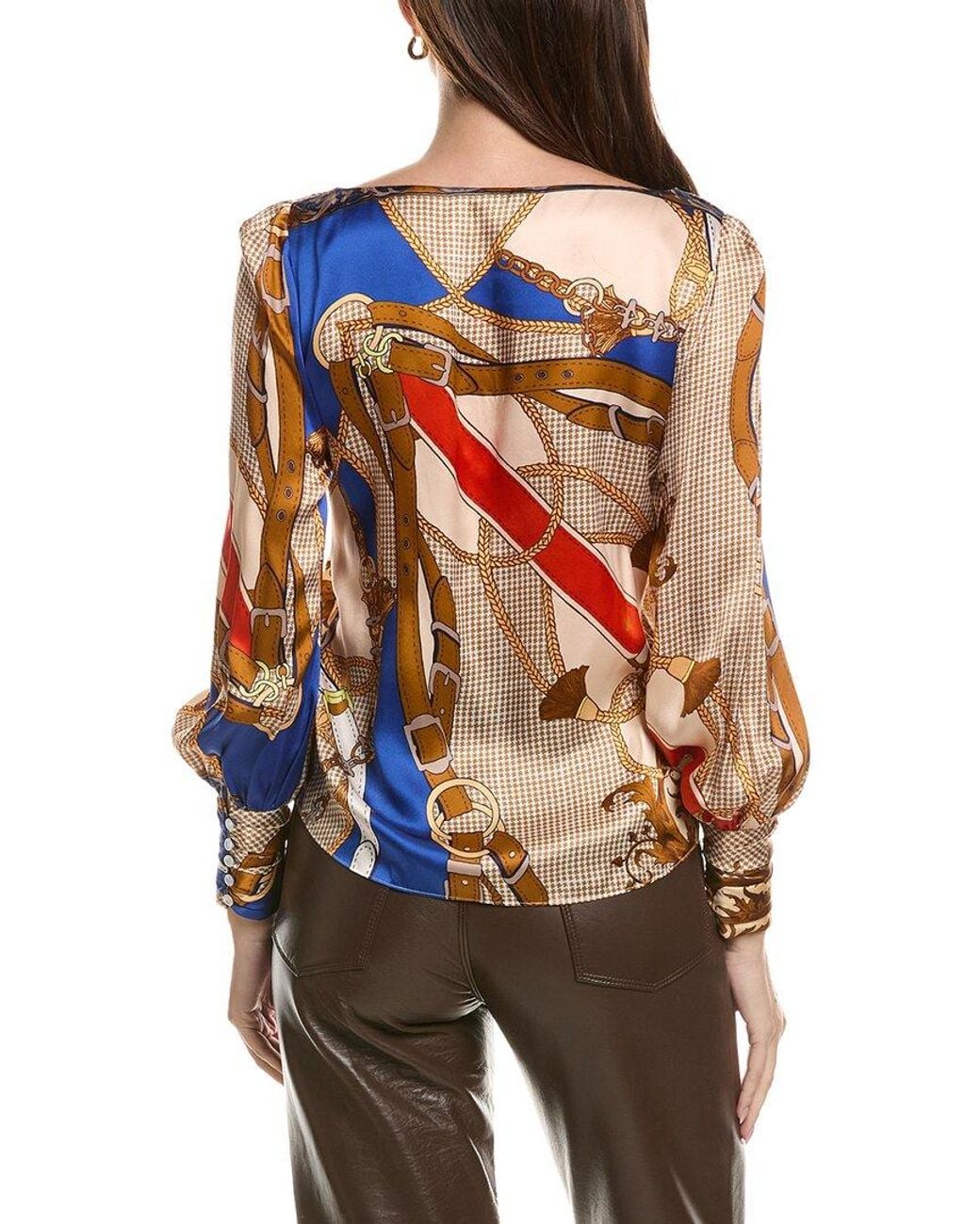 tyler boe Multicolor Olivia Silk Status Blouse