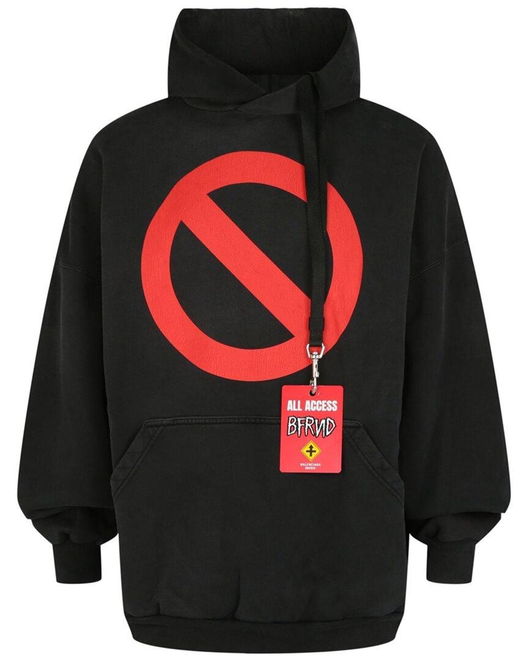 Balenciaga Black Music X Bfrnd Series Inside-Out Hoodie for men