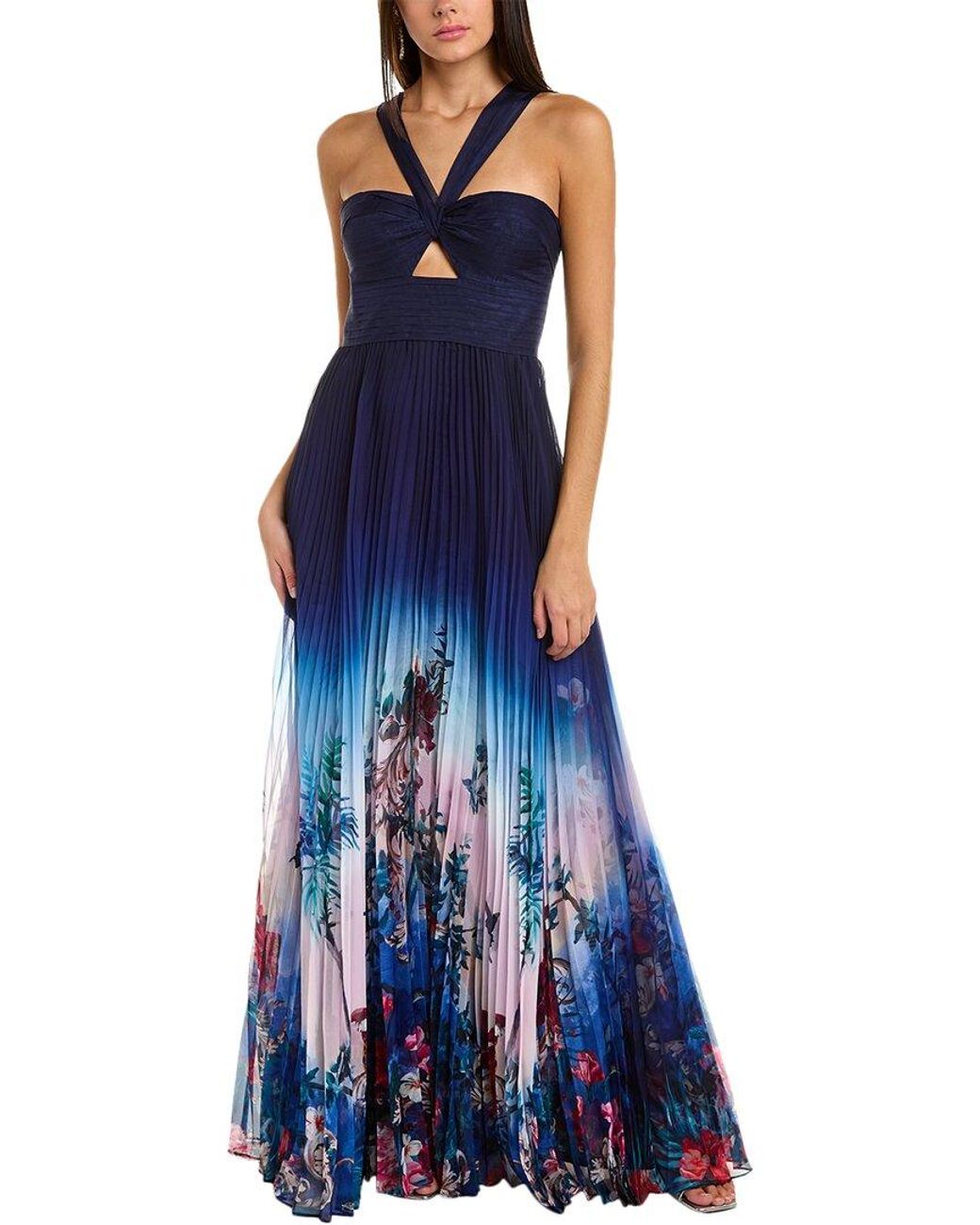 Marchesa notte Sleeveless Gown in Blue | Lyst
