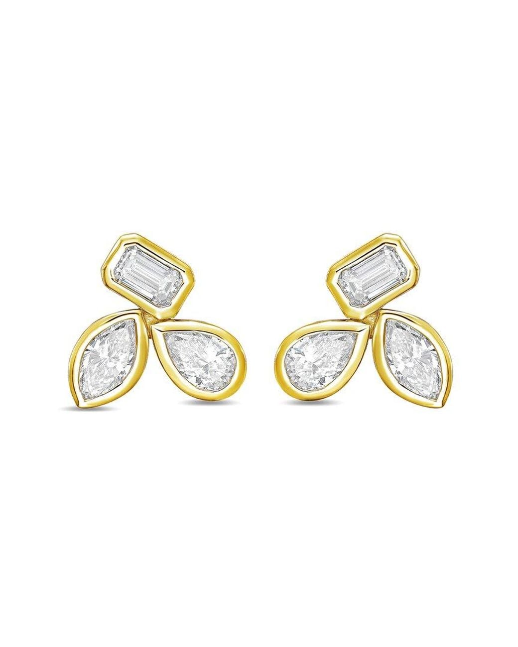 Diana M Metallic Diana M. 14K 6.00 Ct. Tw. Lab-Grown Diamond Stud Earrings