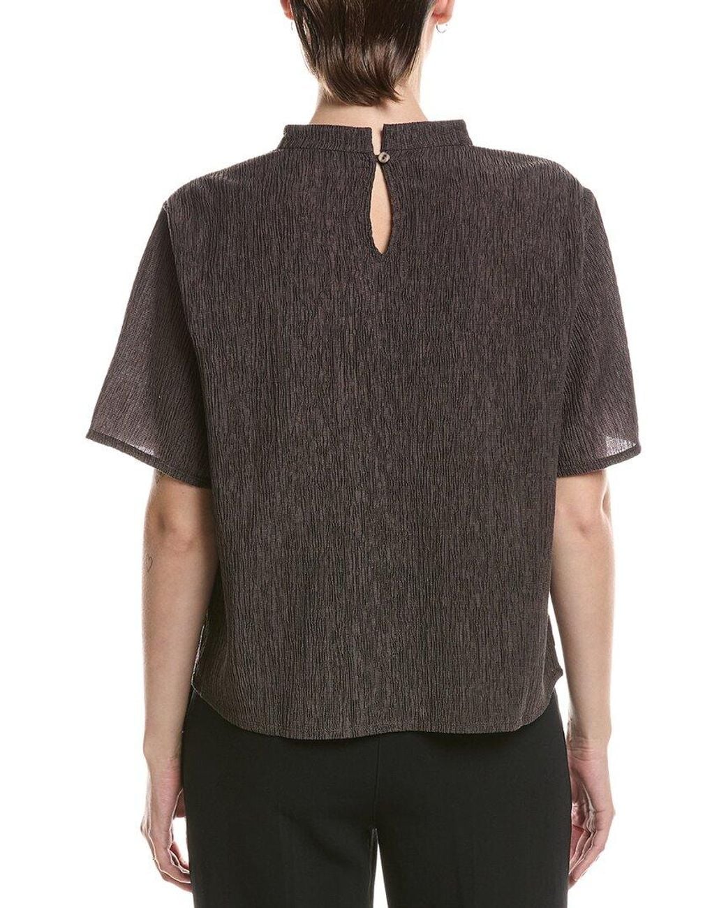 Eileen Fisher Black Mock Neck Top