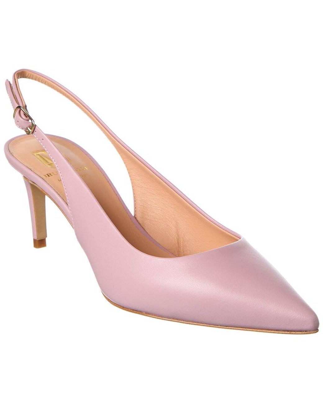 M by Bruno Magli Pink Rima Leather Slingback Pump