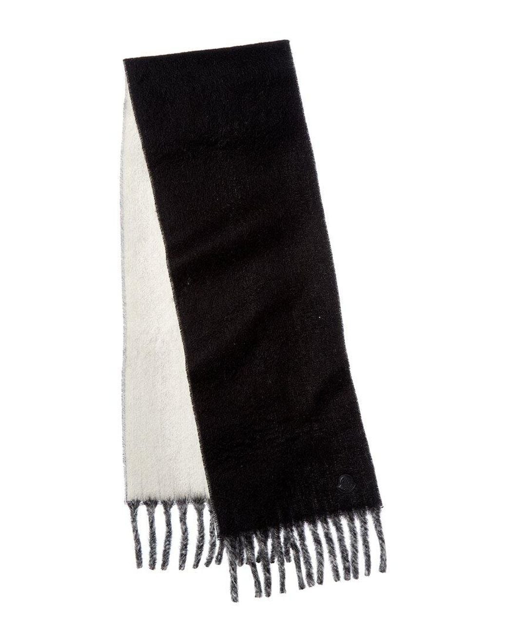 Moncler Black Alpaca & Wool-Blend Scarf