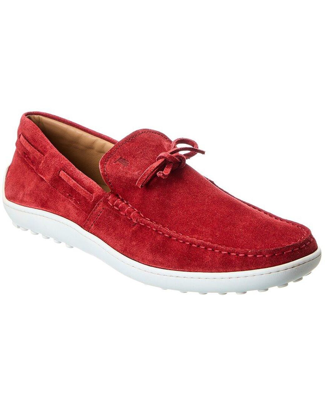 Tod's Red Suede Loafer for men