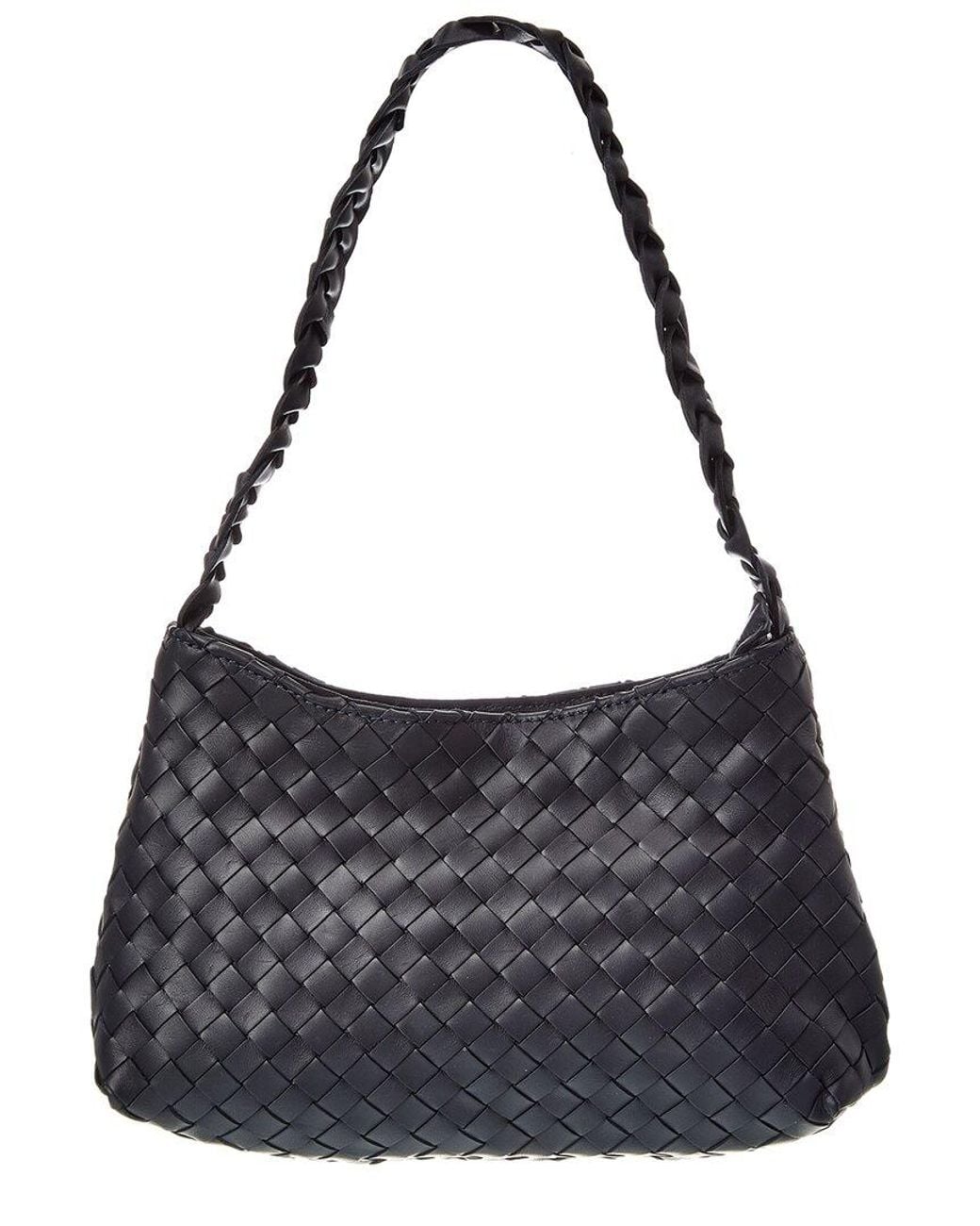 Isabella Rossetti Black Kaia Hand-Woven Leather Shoulder Bag