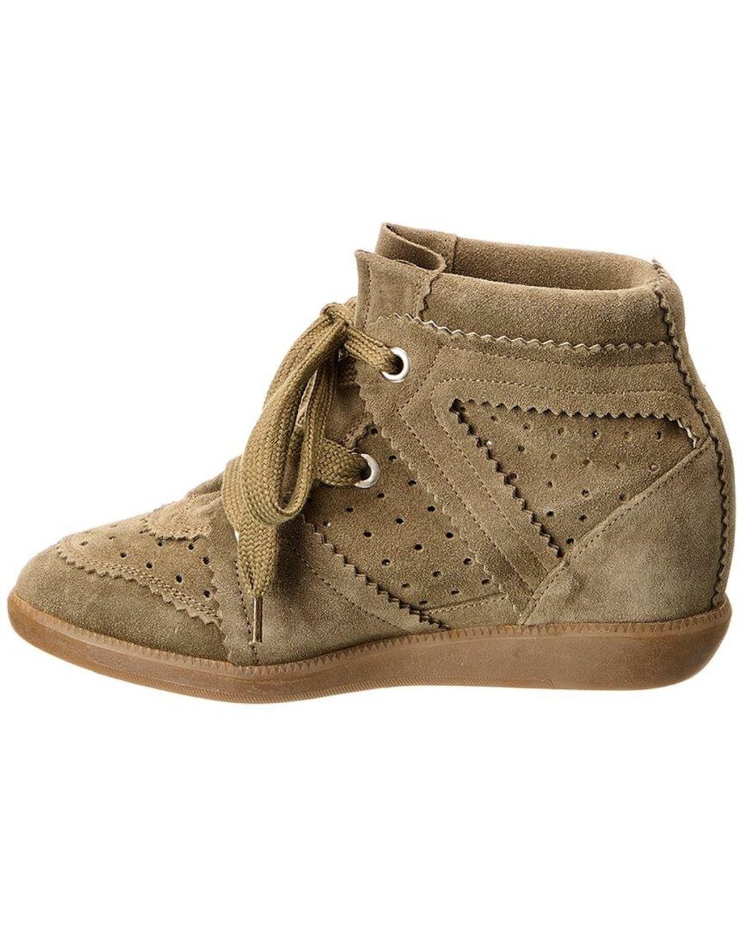 Isabel Marant Brown Bobby Suede Wedge Sneaker