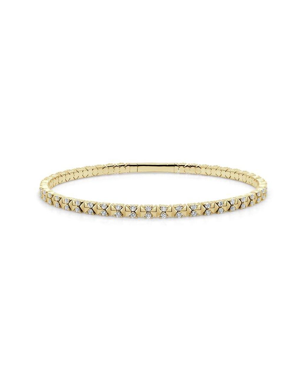 Sabrina Designs White 14K 1.00 Ct. Tw. Diamond Stackable Flexible Bangle Bracelet