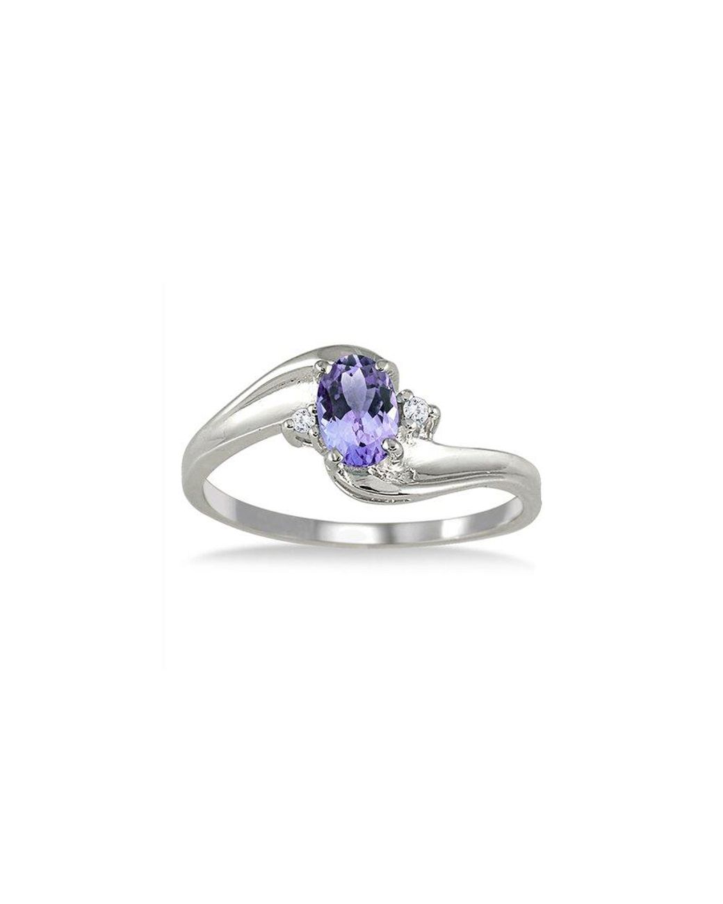 Gem Spark White 14K 0.49 Ct. Tw. Diamond & Tanzanite Ring