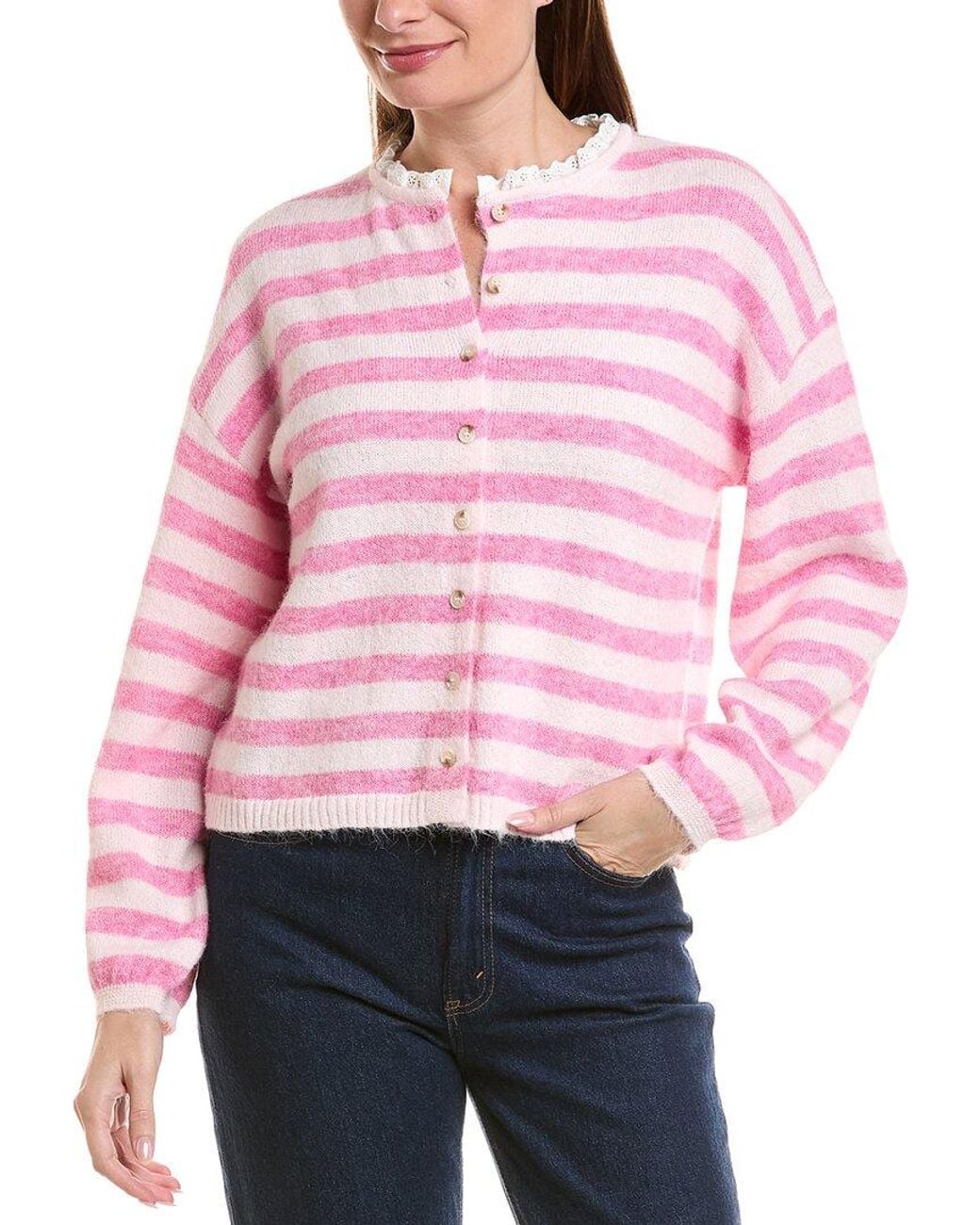 ANNA KAY Red Walence Cashmere-Blend Cardigan