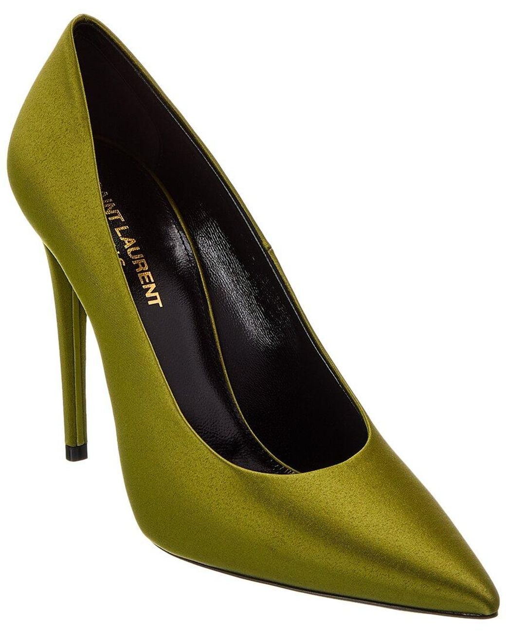Saint Laurent Yellow Monceau 110 Satin Pump
