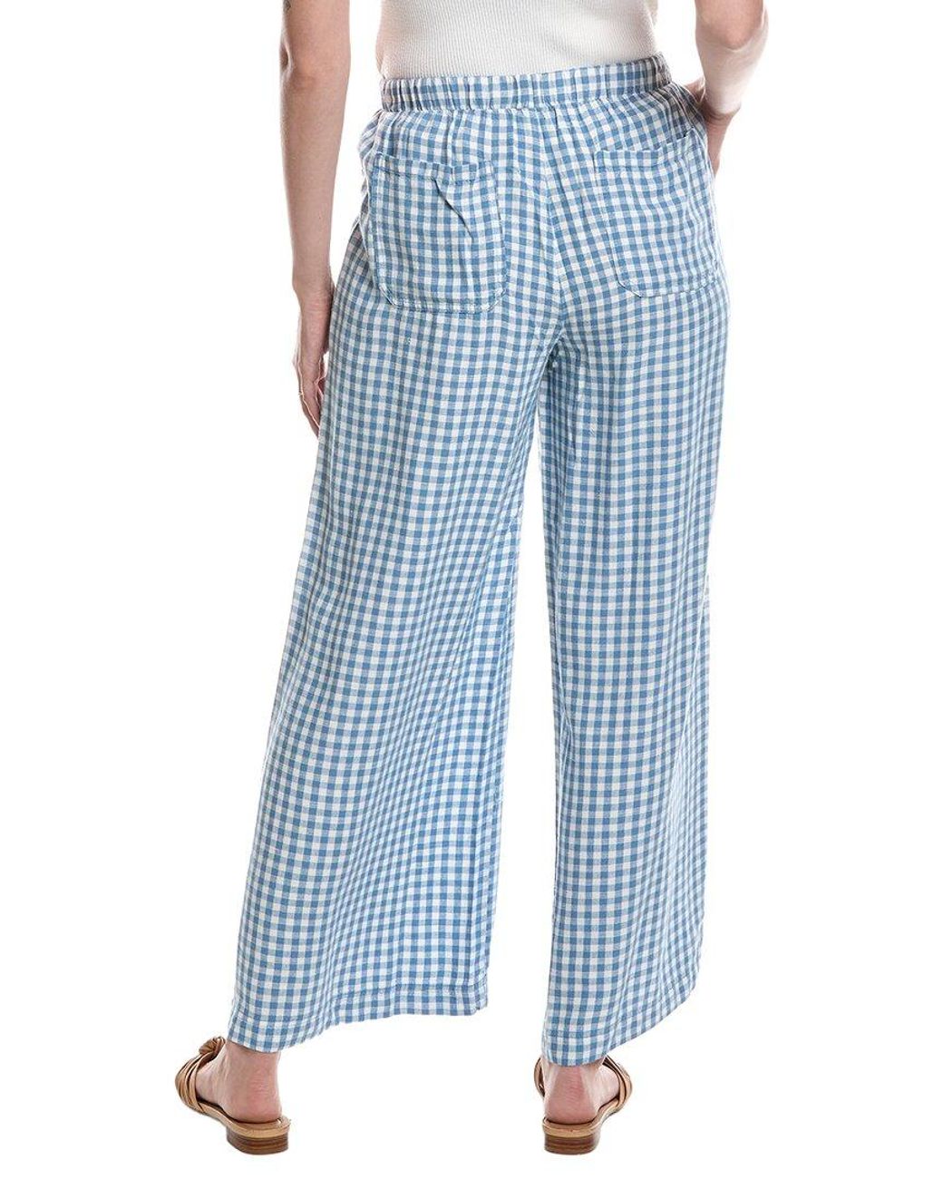 Splendid Blue Linen Blend Palazzo Pant