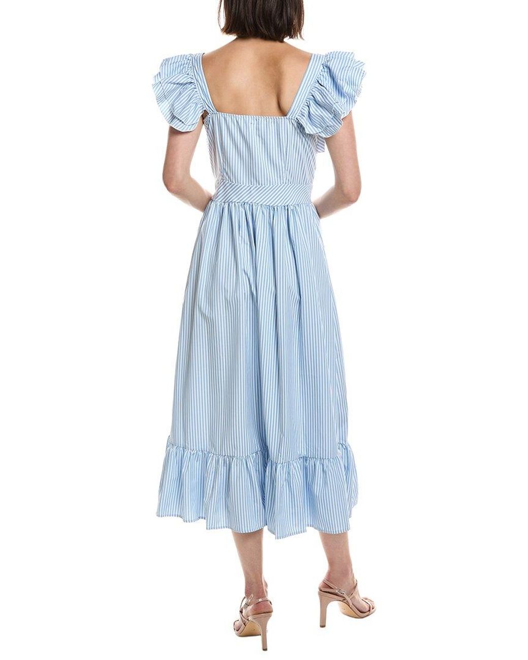 HL Affair Blue Short Sleeve Maxi Dress