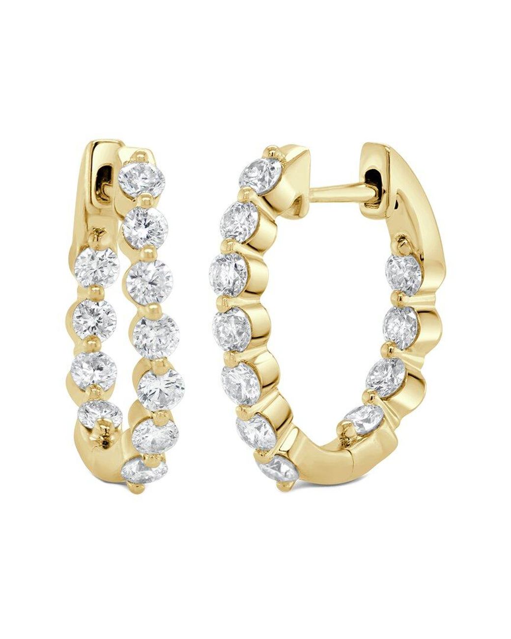 Sabrina Designs Metallic 14K 1.34 Ct. Tw. Diamond Hoops