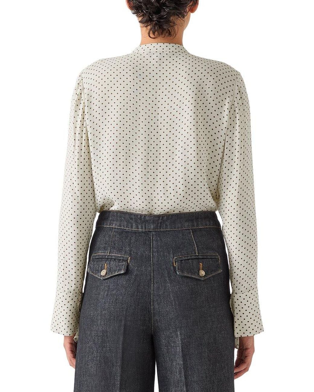 L.K.Bennett Gray Cody Woven Top