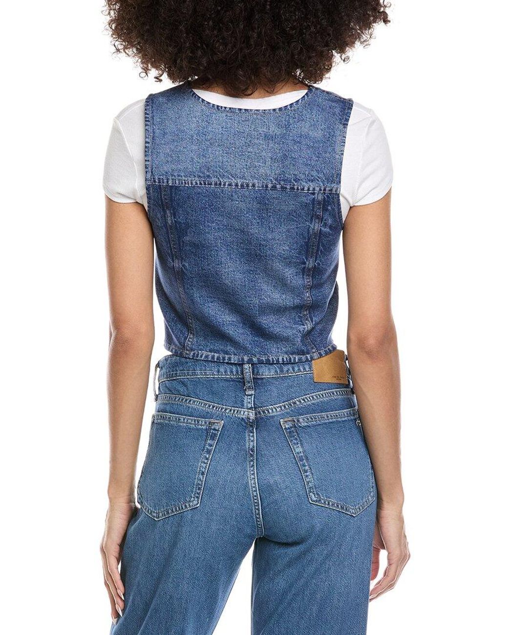 Rag & Bone Blue Miramar Ponte Isabella Vest