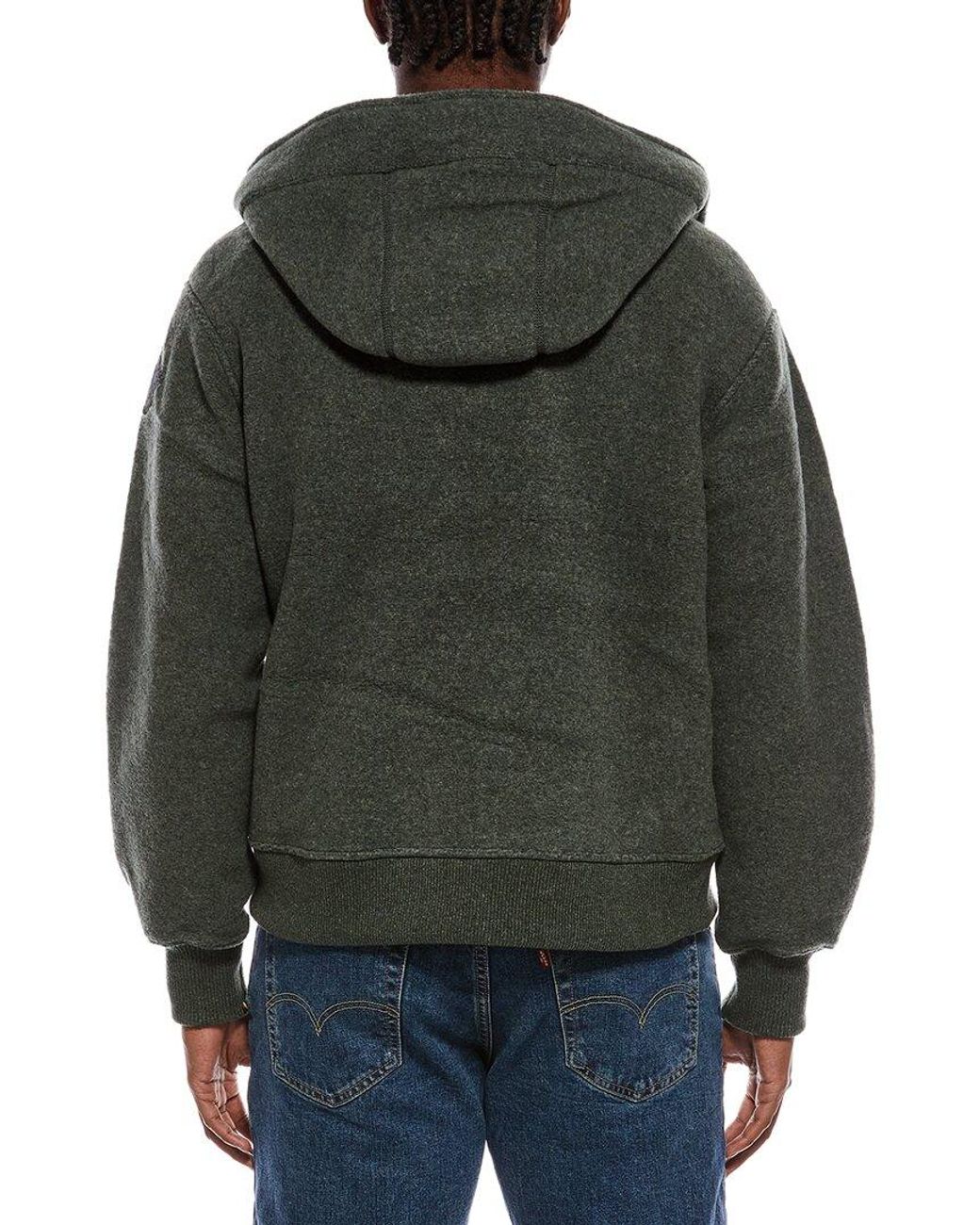 Canada Goose Black Chilliwack Wool-Blend Fleece Bomber Jacket for men