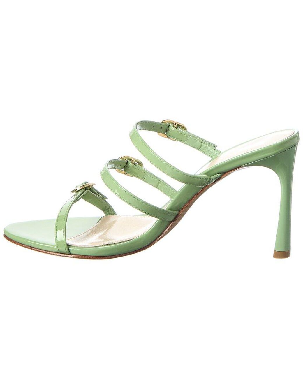 Alexandre Birman Green Poppy 85 Patent Sandal