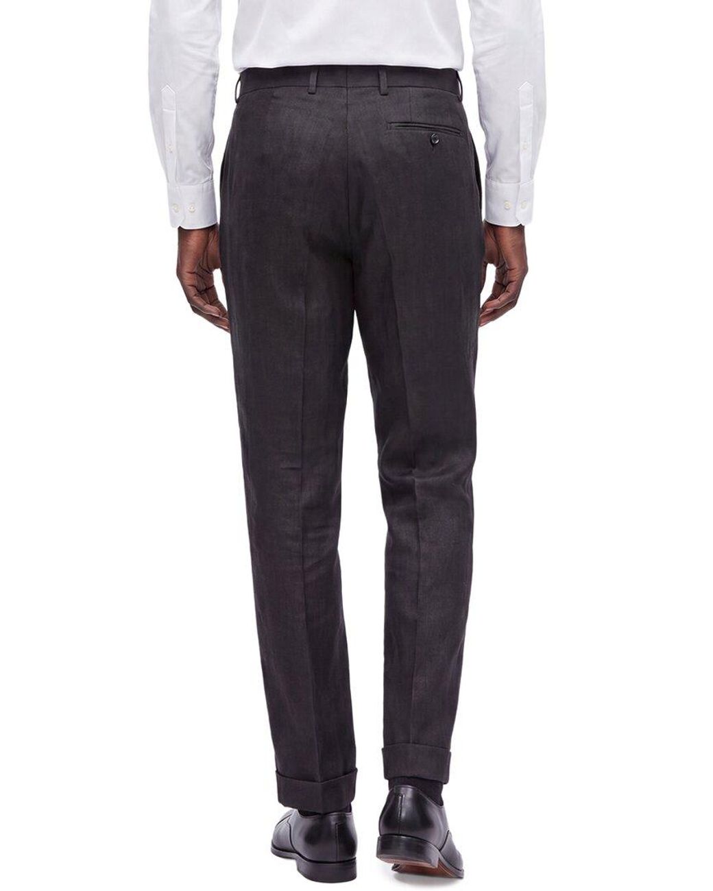 Kilgour Black Linen Trouser for men