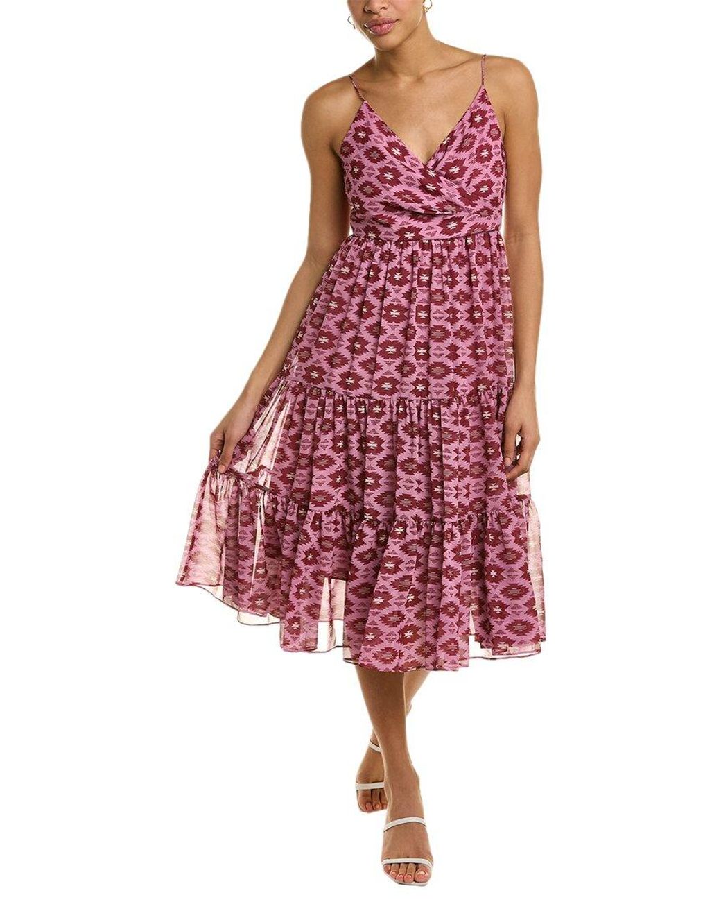 Sachin & Babi Red Dalia Midi Dress