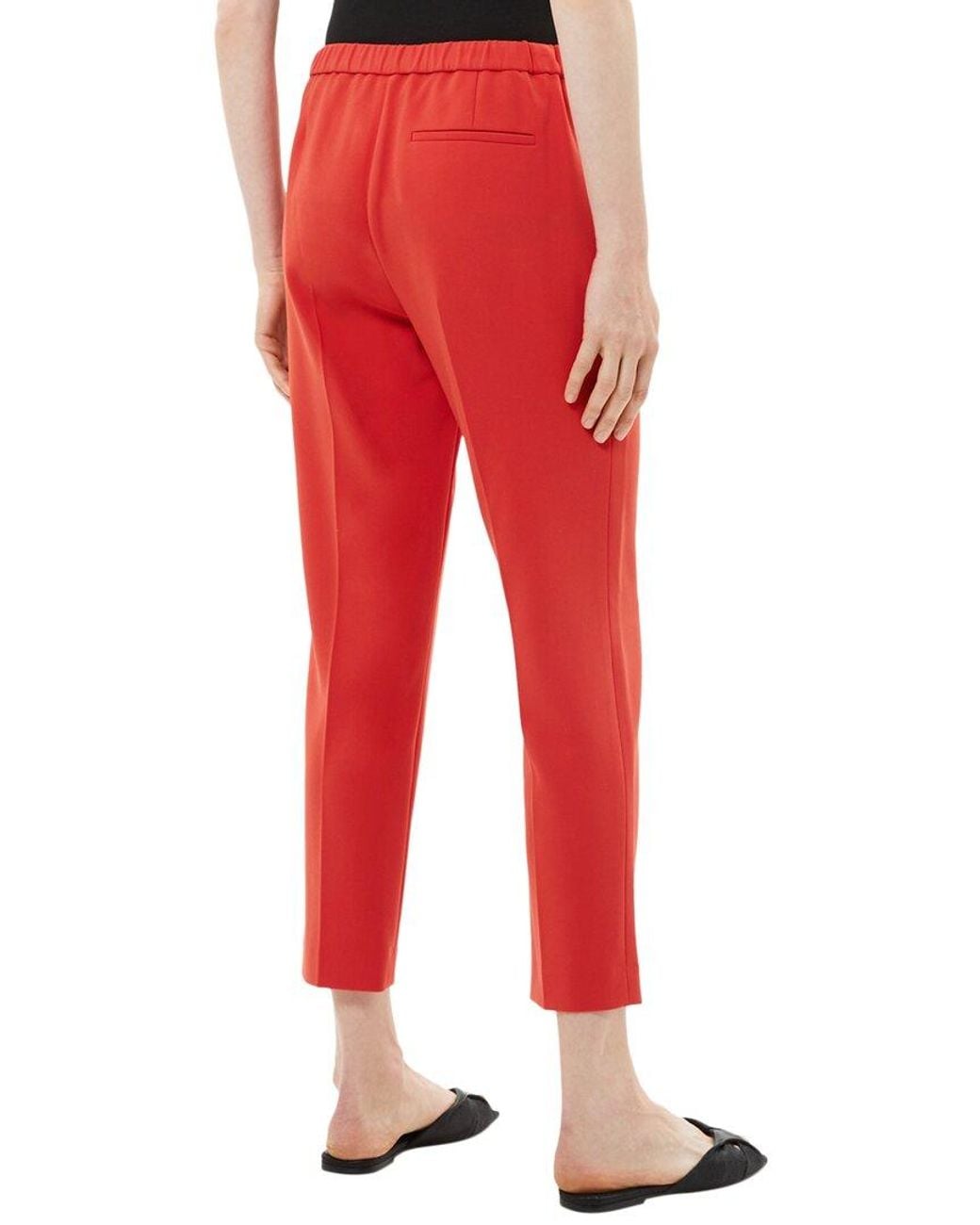 Theory Red Crepe Treeca Pull On
