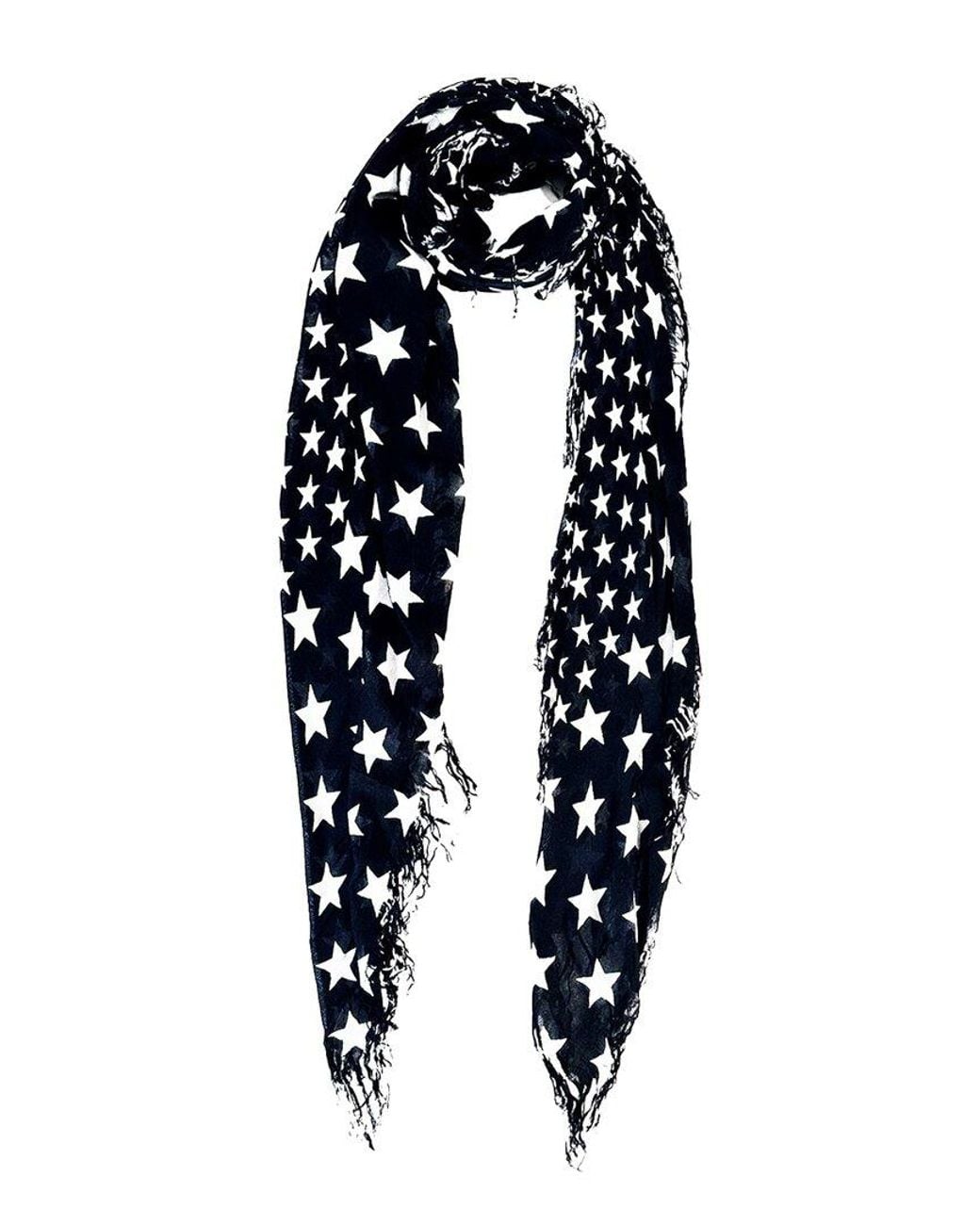 Blue Pacific Blue Stars Cashmere-Blend Scarf