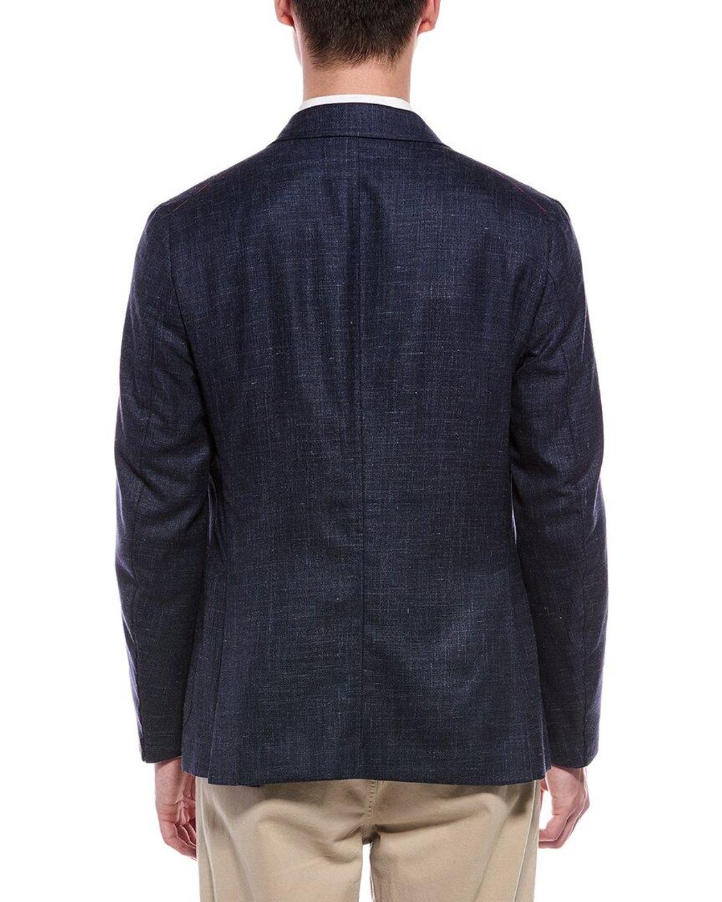 Isaia Blue Capri Sport Jacket for men