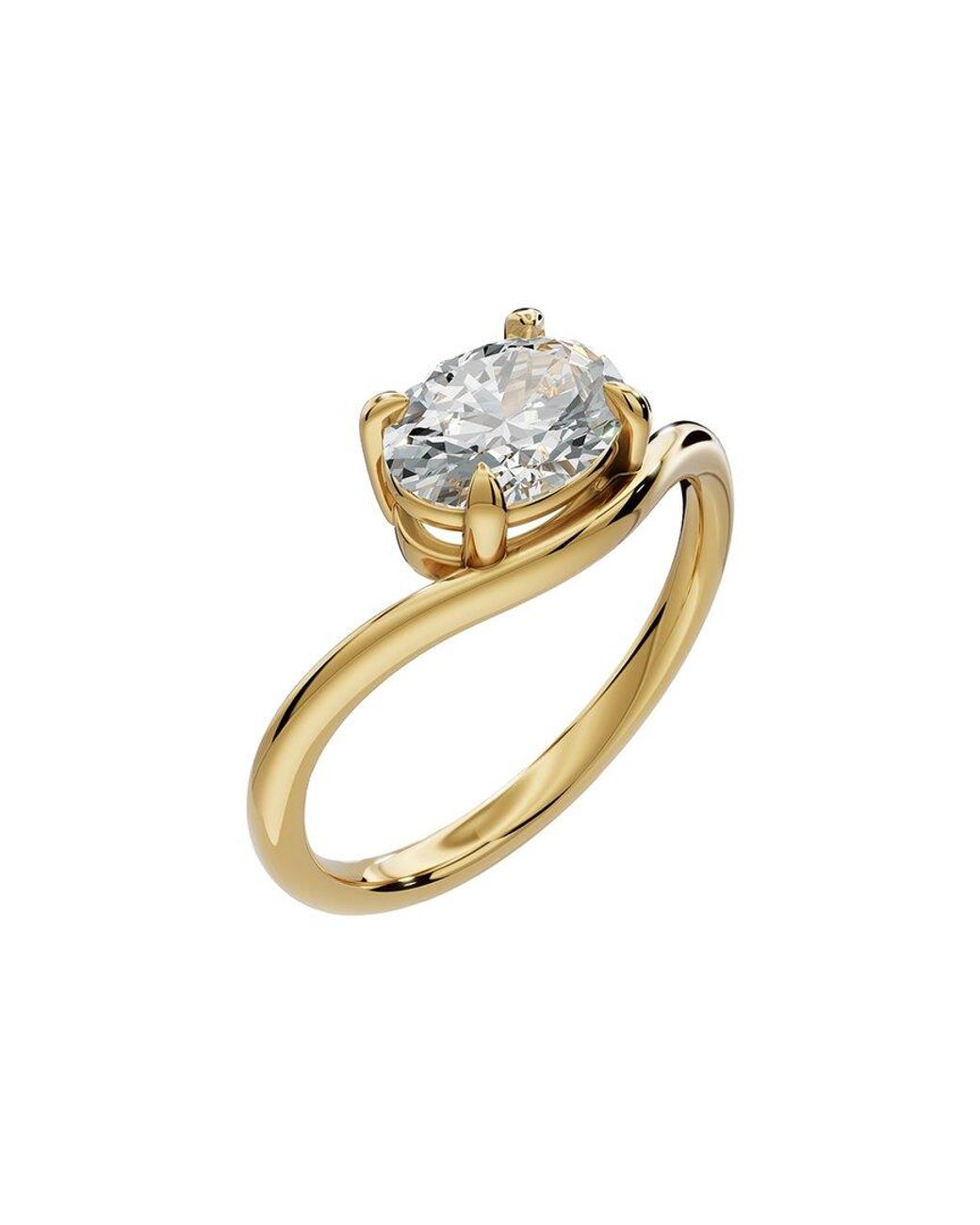 Lab Grown Diamonds Metallic 14K 1.00 Ct. Tw. Lab-Grown Diamond Ring
