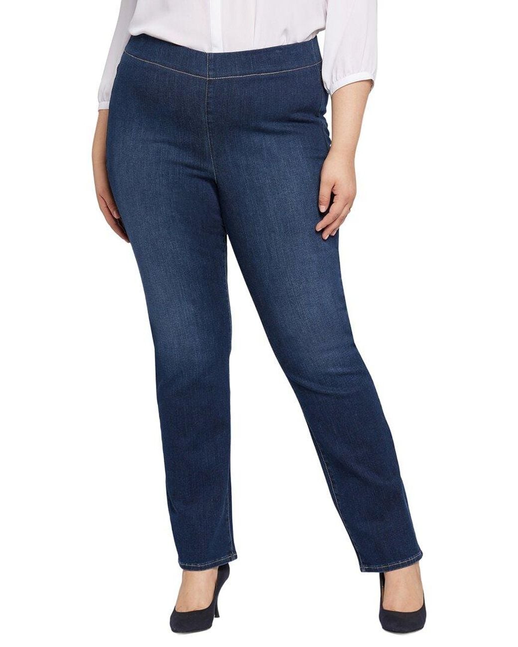 Leg Pulling Machine NYDJ Pull Pristine Straight Leg Jean in Blue | Lyst