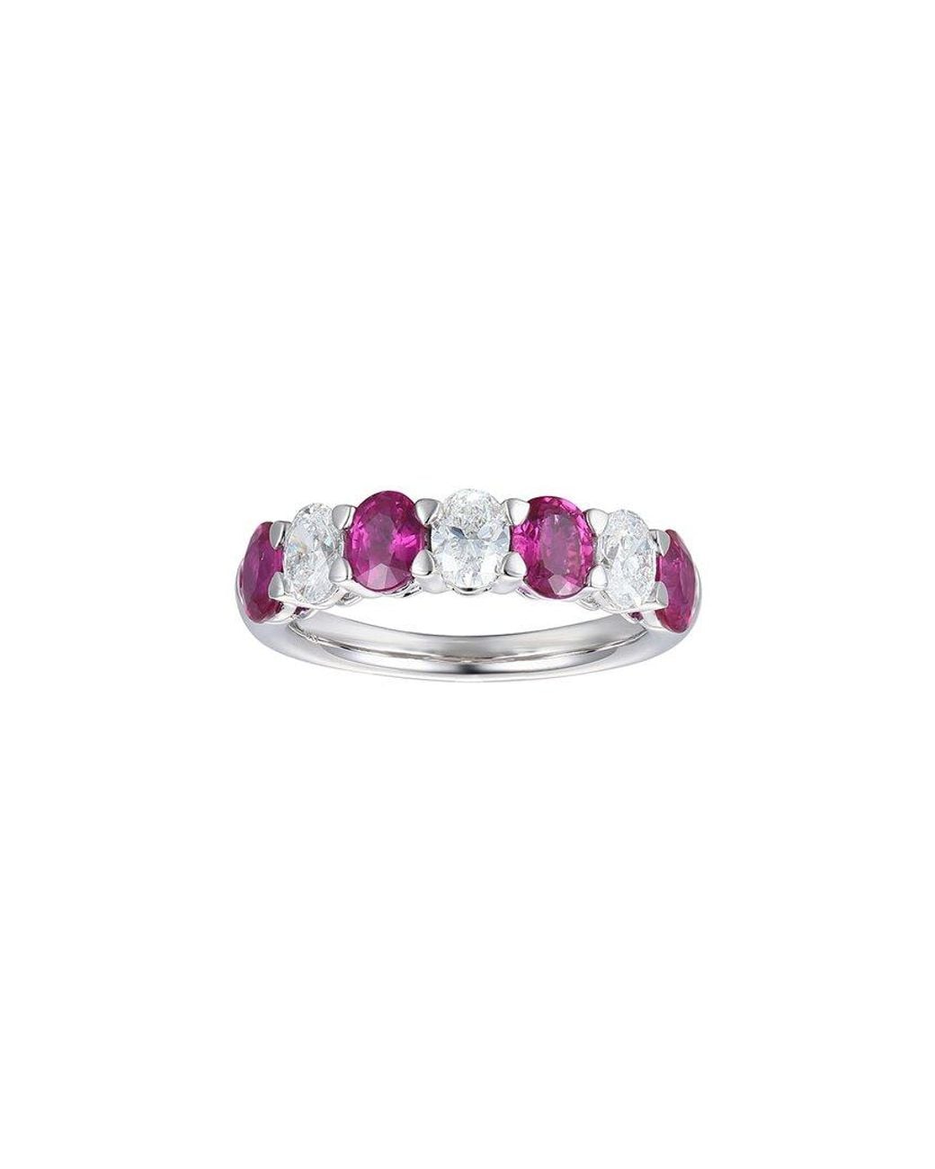 Gregg Ruth Pink 14K 2.87 Ct. Tw. Diamond & Ruby Band
