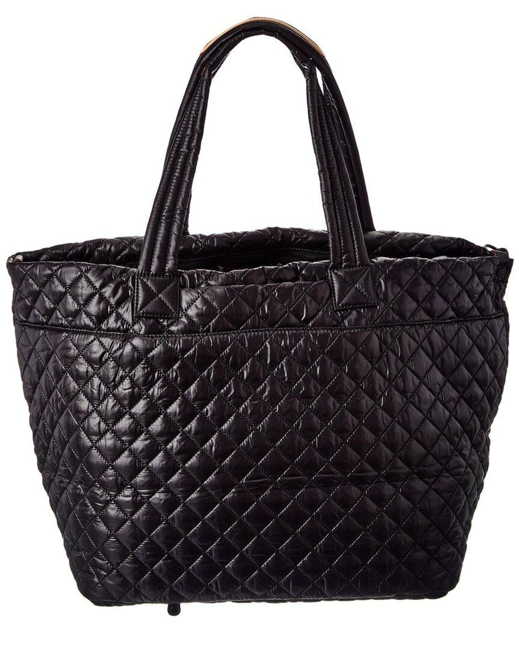 MZ Wallace Black Large Metro Nylon & Leather Tote Deluxe