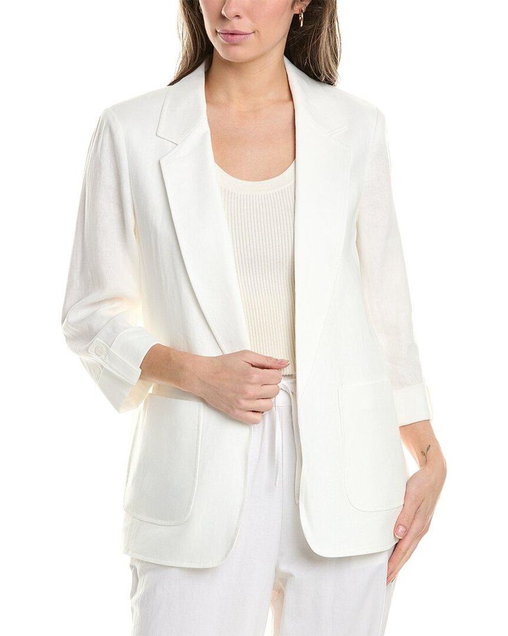 Jones New York Linen blend Jacket in White Lyst Canada