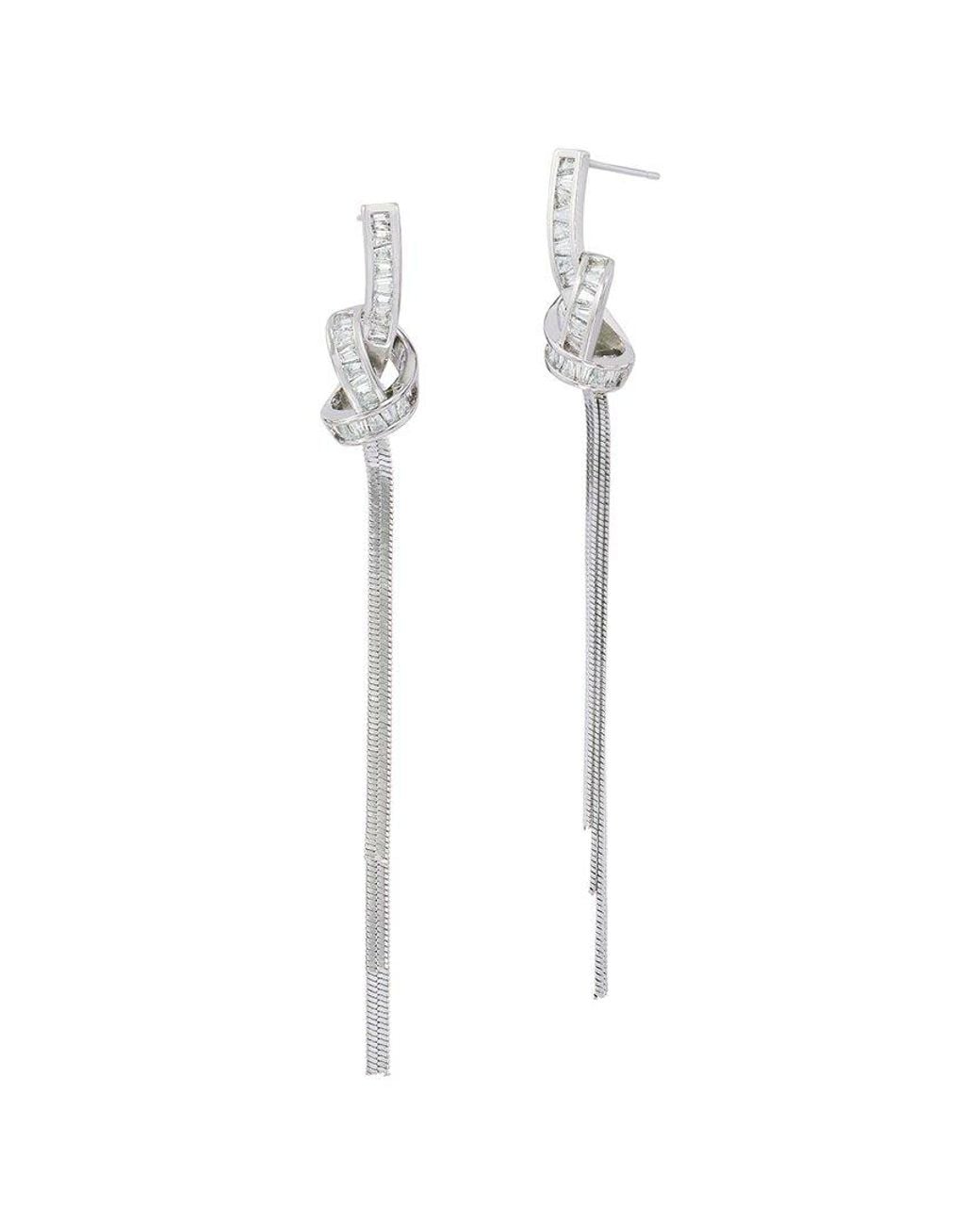 Savvy Cie White Cz Dangle Earrings