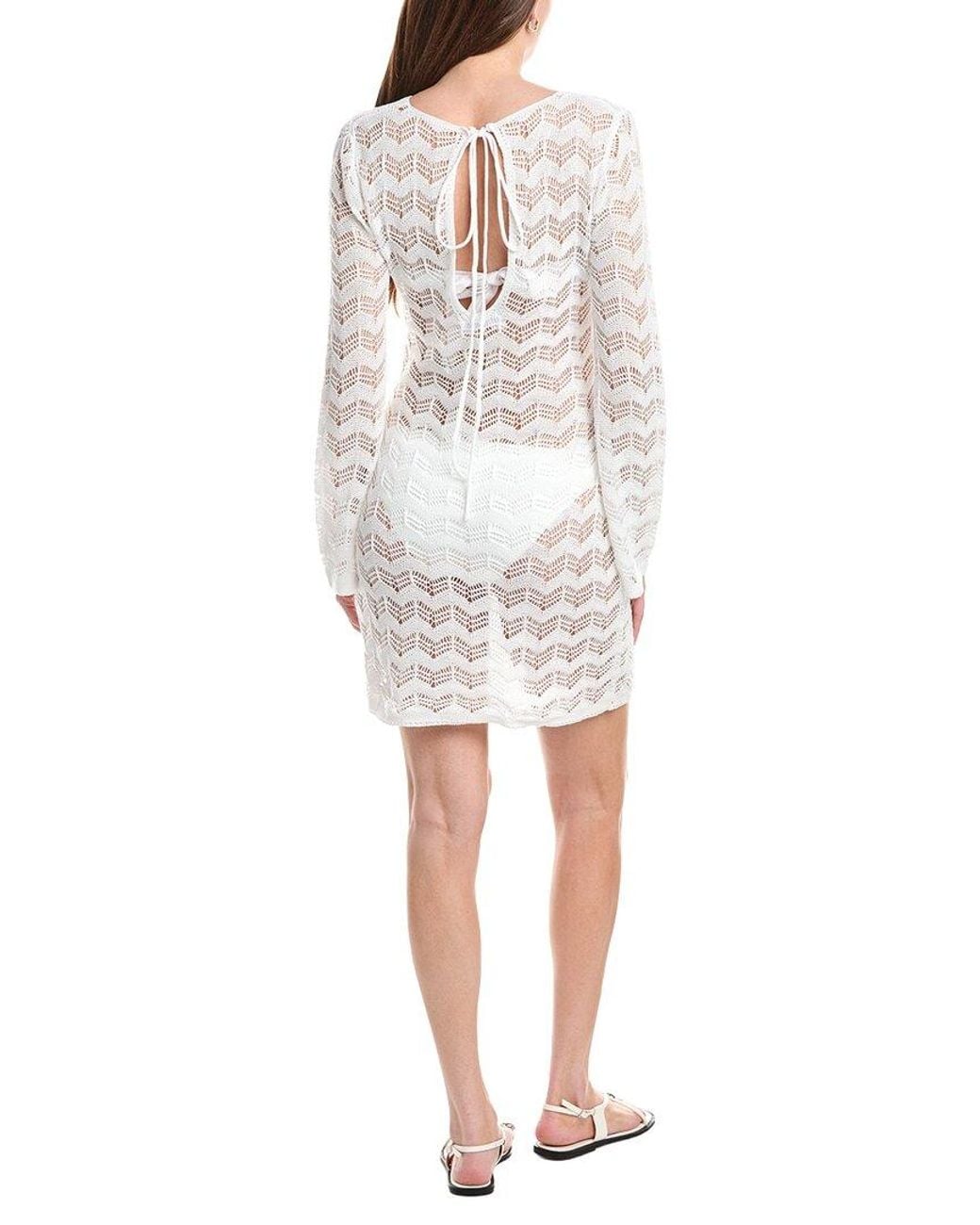 Salty Lemon White High Neck Halter Tank Dress