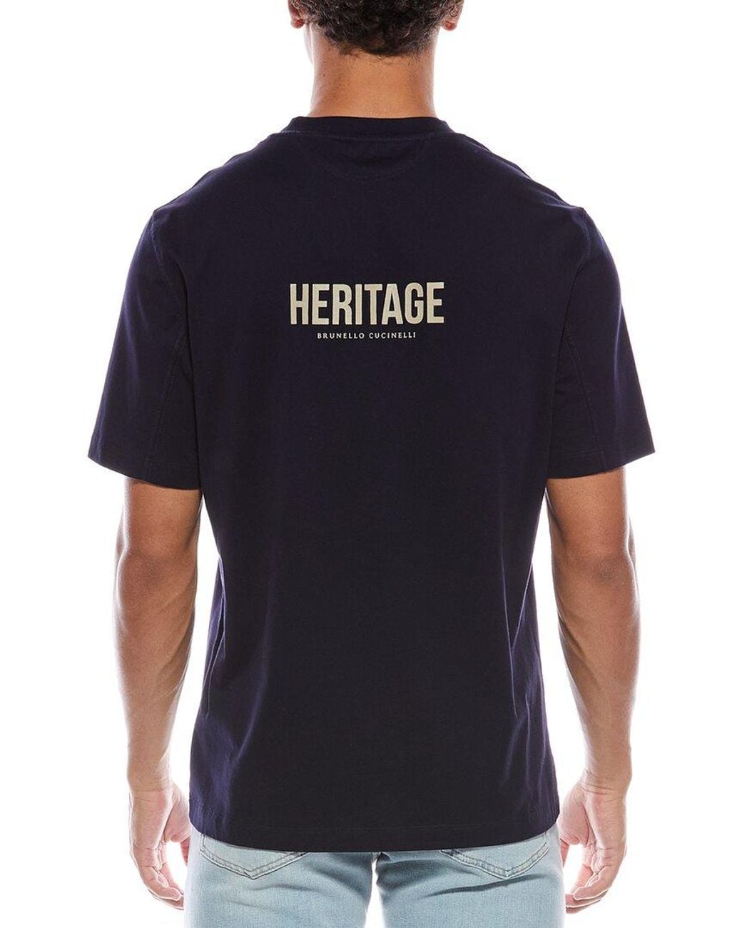 Brunello Cucinelli Blue T-Shirt for men