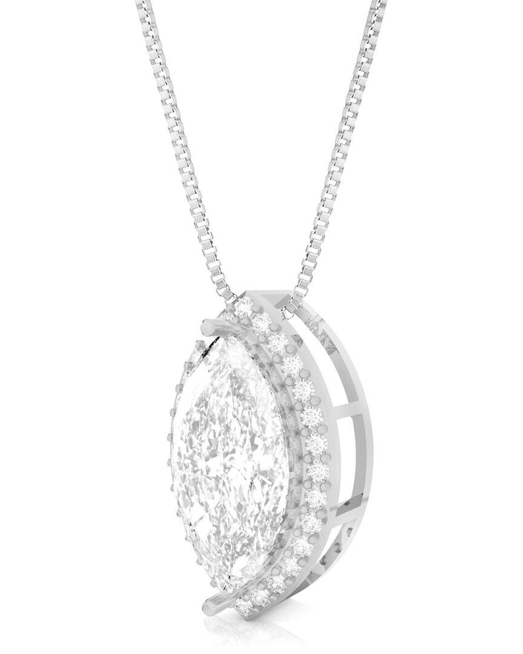 Amairah White 14K 5.00 Ct. Tw. Lab-Grown Diamond Pendant Necklace
