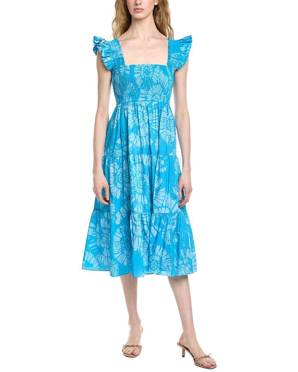 FLORA BEA NYC Blue Kandi Midi Dress