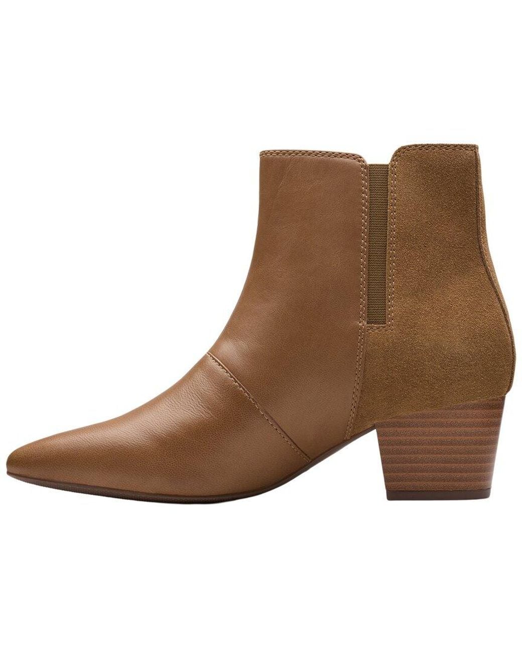 Clarks Brown Ellanie Vibe Leather Boot