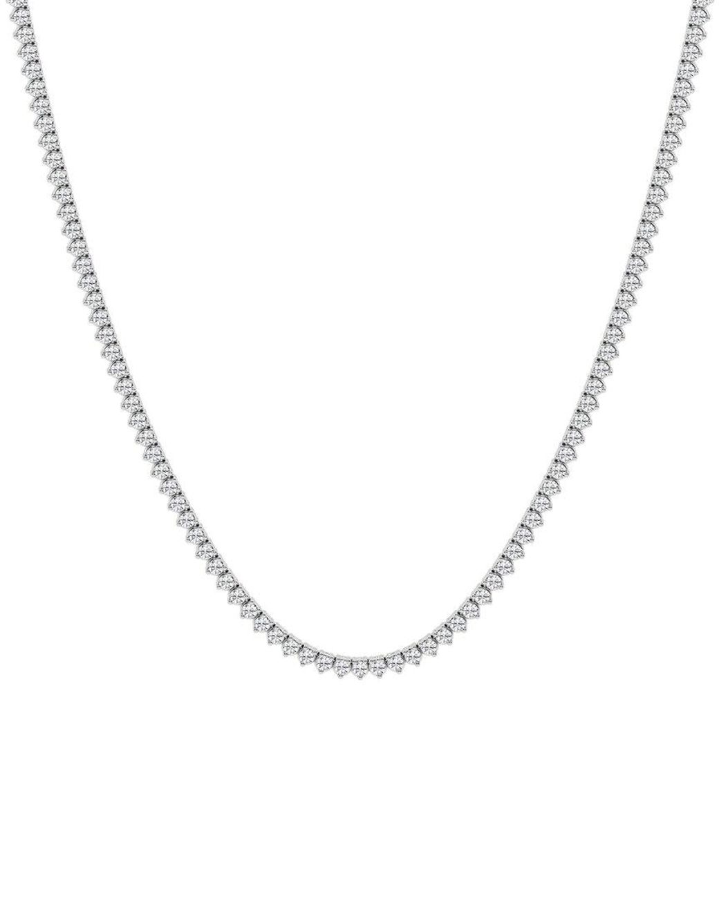 Lab Grown Diamonds Metallic 14K 6.00 Ct. Tw. Lab-Grown Diamond Tennis Necklace