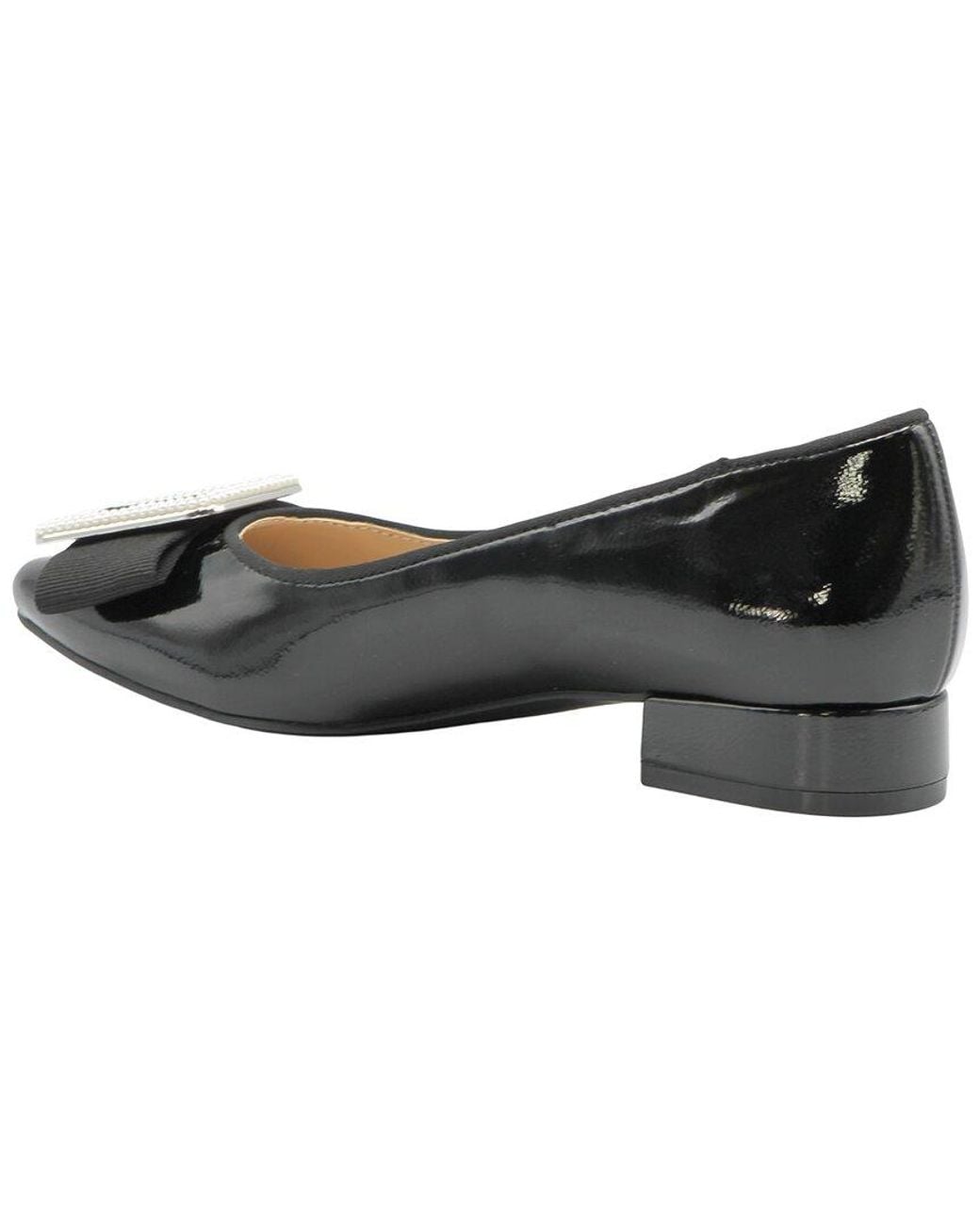 Adrienne Vittadini Black Pender-2 Crinkle Patent Slip-On