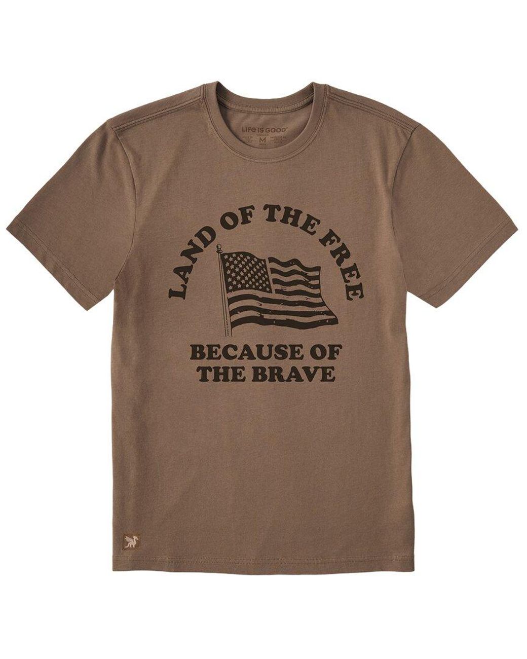 Life Is Good. Brown Crusher T-Shirt for men