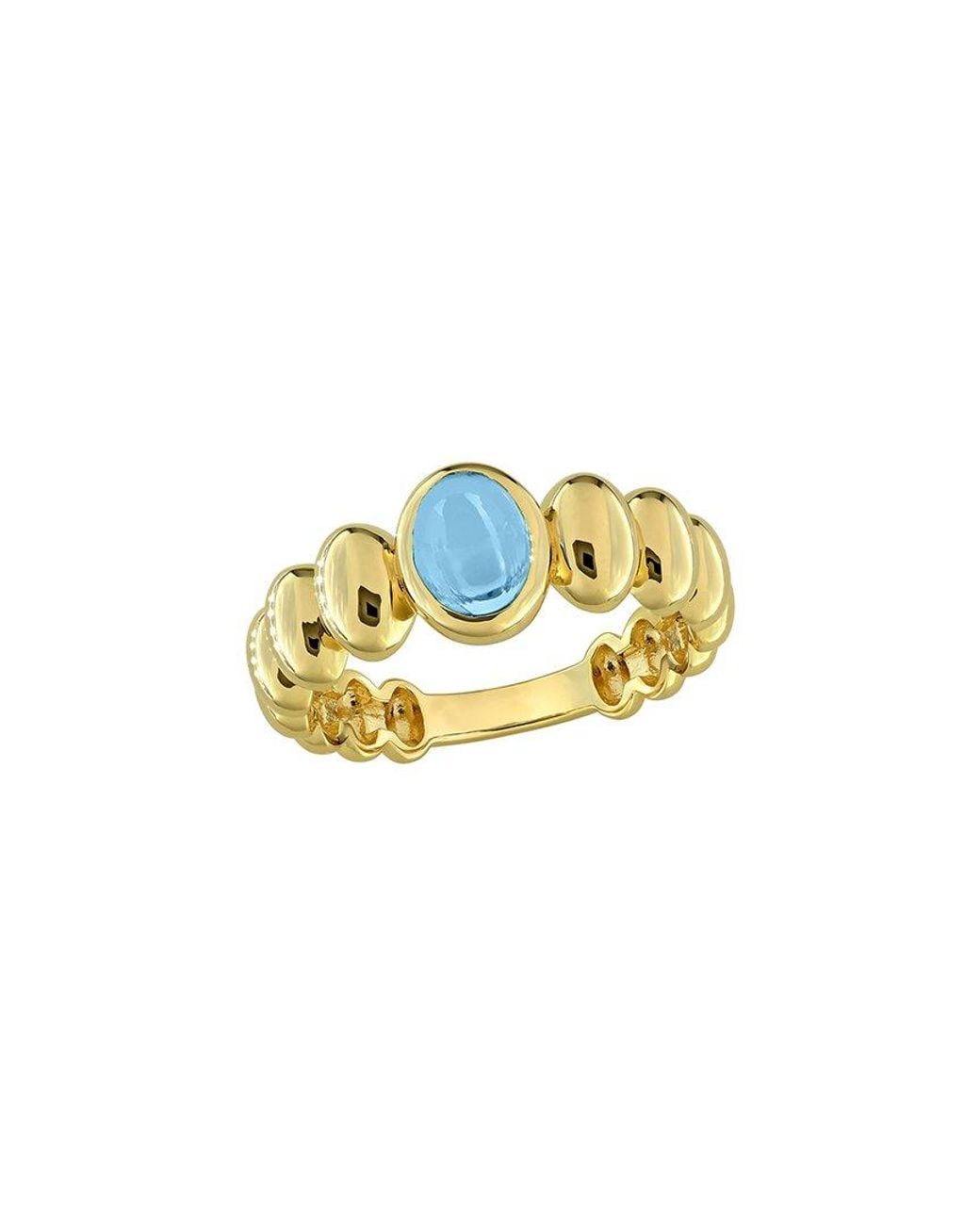 Rina Limor White 0.75 Ct. Tw. Swiss Topaz Puffy Band Ring