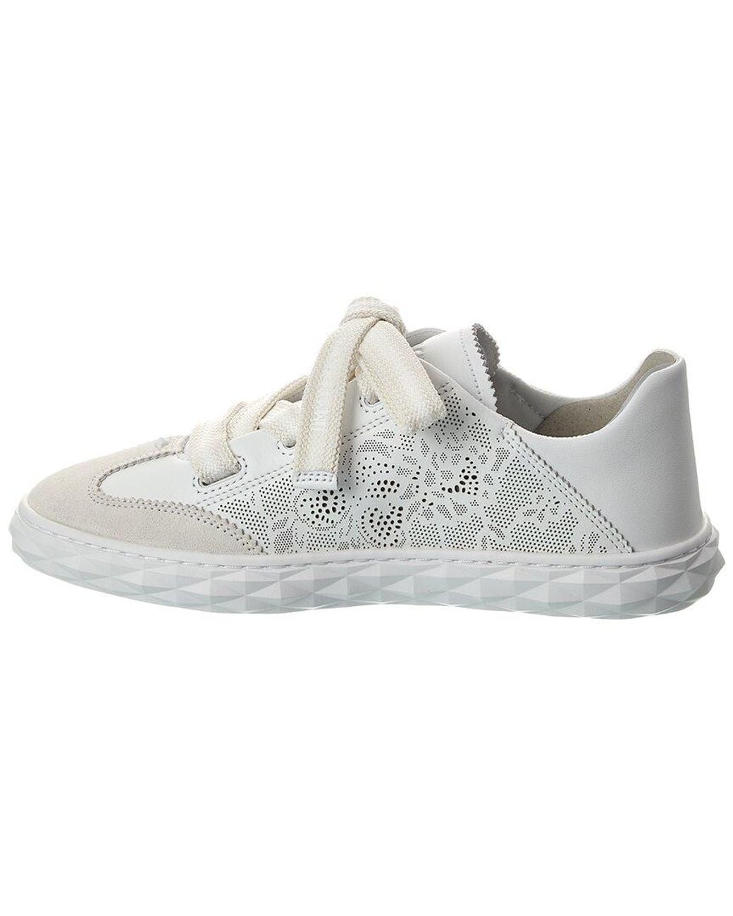 Jimmy Choo White Diamond Light Flex/F Leather Sneaker