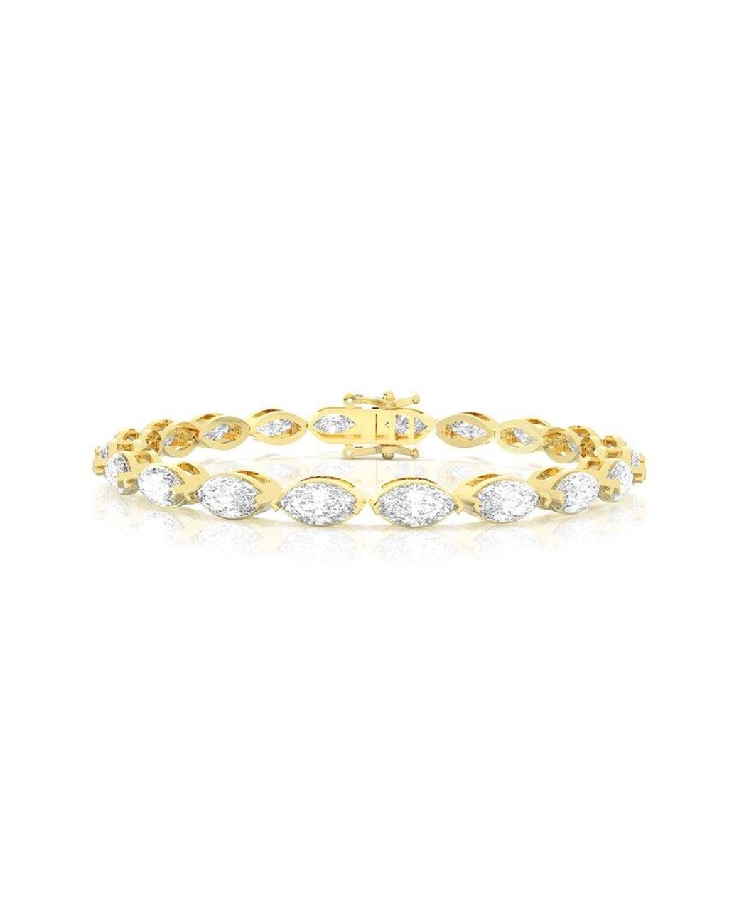 Amairah Metallic 14K 10.00 Ct. Tw. Lab-Grown Diamond Tennis Bracelet