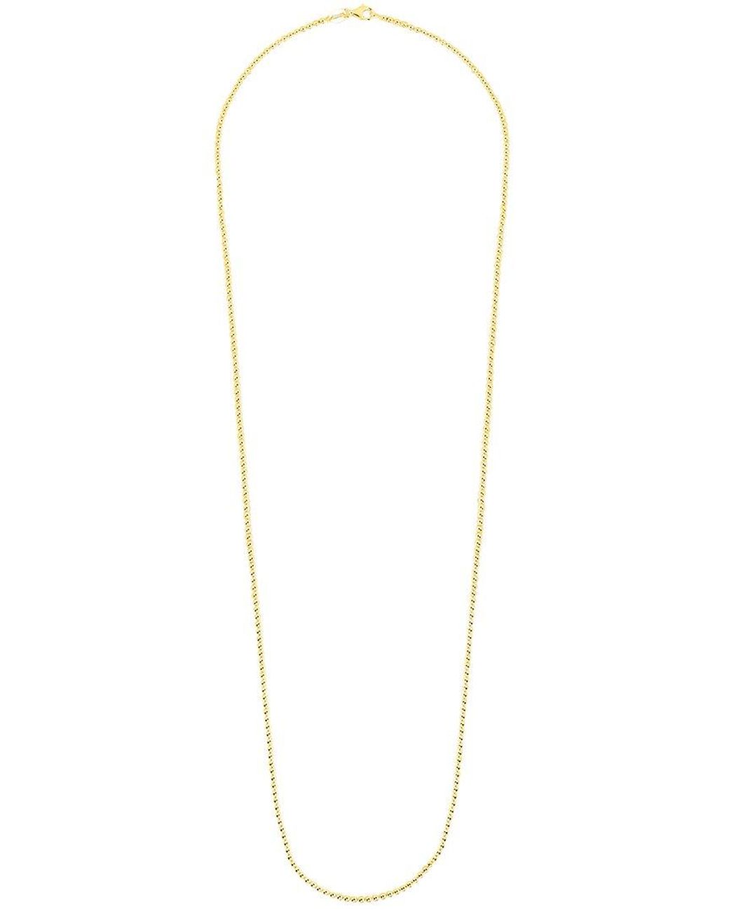 Sterling Forever Metallic 14K Plated Basia Dainty Beaded Chain Necklace