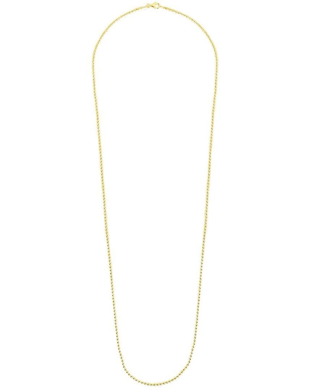Sterling Forever Metallic 14K Plated Basia Dainty Beaded Chain Necklace