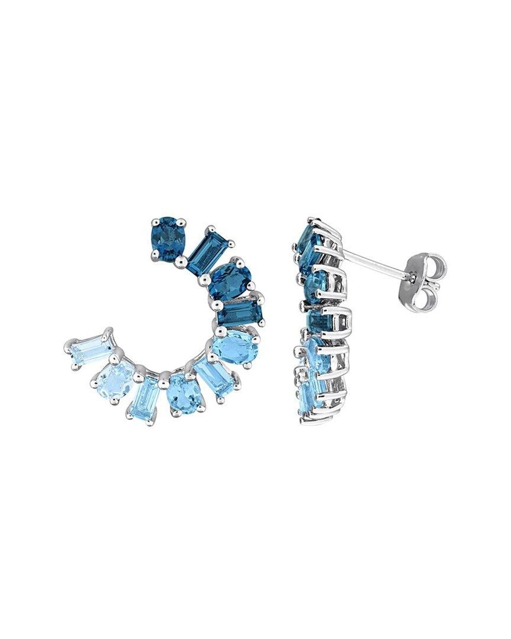 Rina Limor Blue 4.22 Ct. Tw. Topaz Stud Earrings