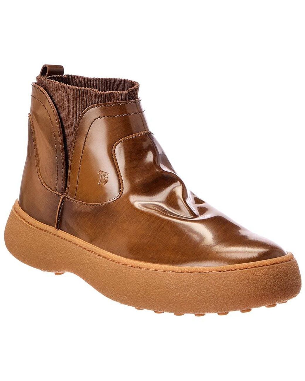 Tod's Brown Leather Boot for men