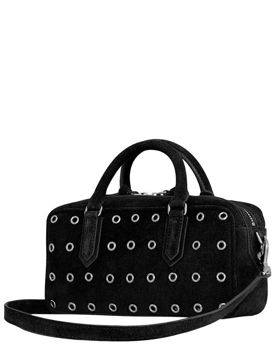 Rebecca Minkoff Black Industry Bowler Leather Handheld