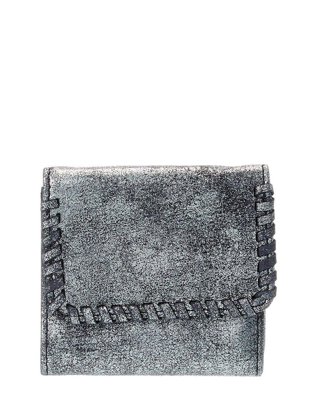 Hobo International Gray Foray Small Leather Wallet
