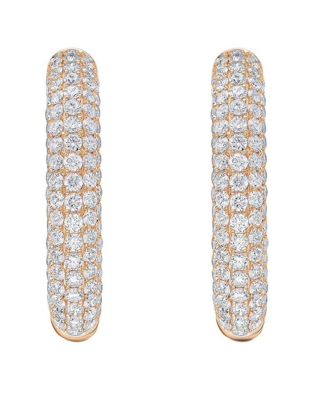 Diana M White Diana M. 14K Rose 4.00 Ct. Tw. Lab-Grown Diamond Hoop Earrings
